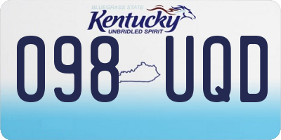 KY license plate 098UQD