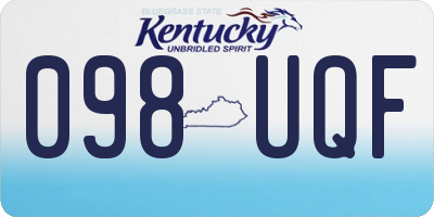 KY license plate 098UQF