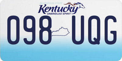 KY license plate 098UQG