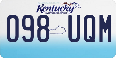 KY license plate 098UQM
