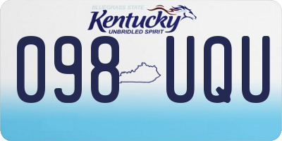 KY license plate 098UQU