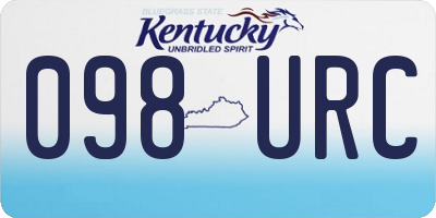 KY license plate 098URC