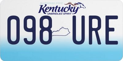 KY license plate 098URE