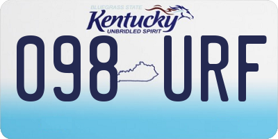KY license plate 098URF
