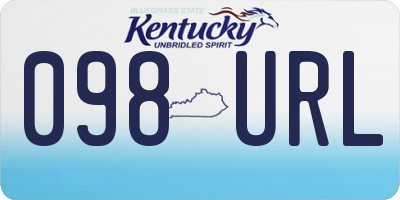 KY license plate 098URL