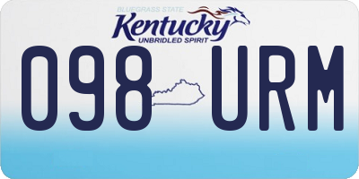 KY license plate 098URM