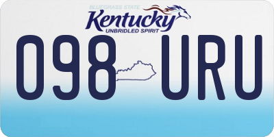 KY license plate 098URU