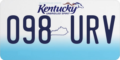 KY license plate 098URV
