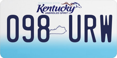 KY license plate 098URW
