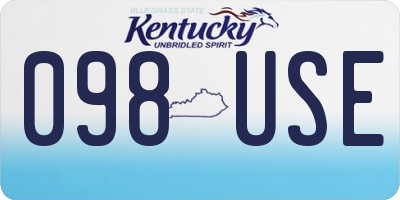 KY license plate 098USE