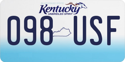 KY license plate 098USF