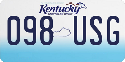 KY license plate 098USG