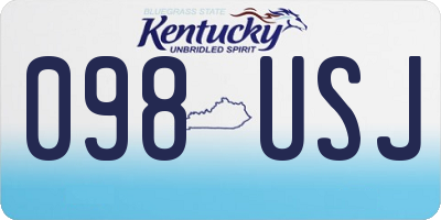 KY license plate 098USJ
