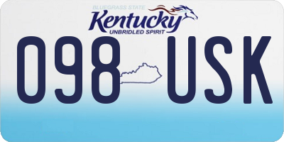 KY license plate 098USK