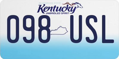 KY license plate 098USL
