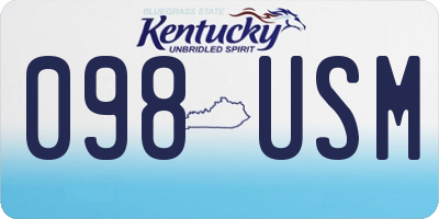 KY license plate 098USM