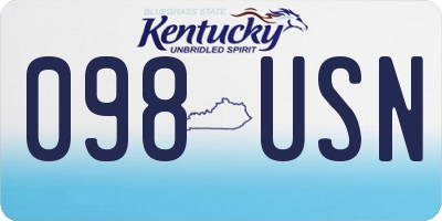 KY license plate 098USN