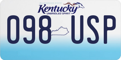 KY license plate 098USP