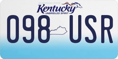 KY license plate 098USR
