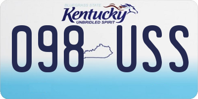 KY license plate 098USS