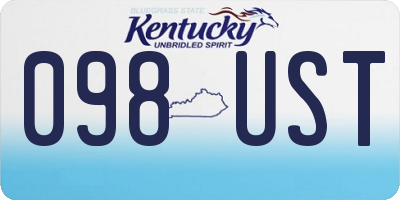 KY license plate 098UST