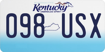 KY license plate 098USX