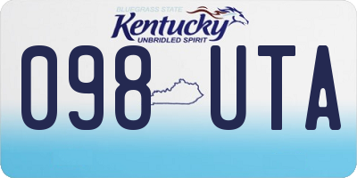 KY license plate 098UTA