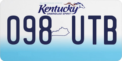 KY license plate 098UTB