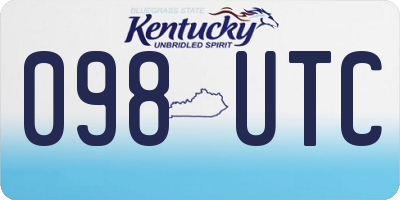 KY license plate 098UTC