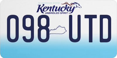 KY license plate 098UTD