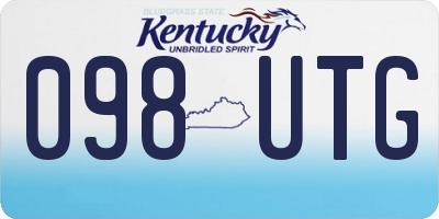 KY license plate 098UTG