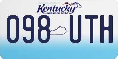 KY license plate 098UTH