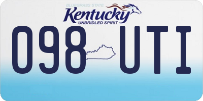 KY license plate 098UTI