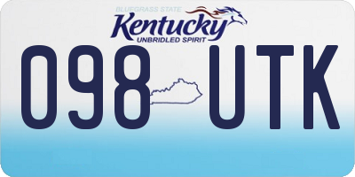 KY license plate 098UTK