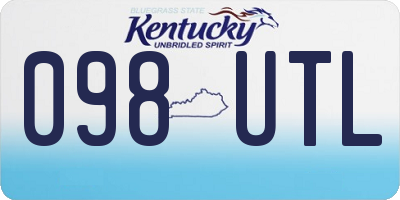 KY license plate 098UTL
