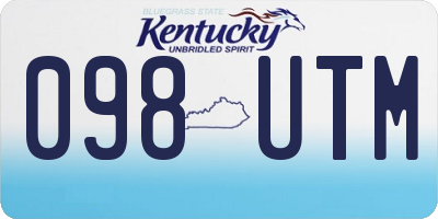 KY license plate 098UTM
