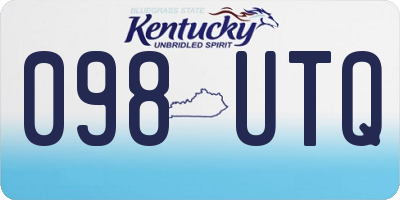 KY license plate 098UTQ