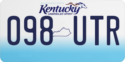 KY license plate 098UTR