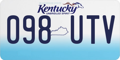 KY license plate 098UTV