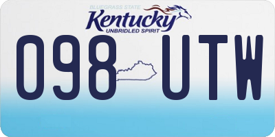 KY license plate 098UTW