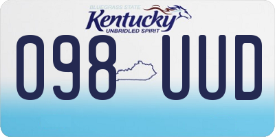 KY license plate 098UUD