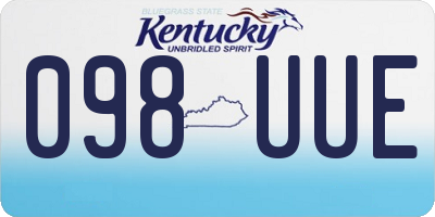 KY license plate 098UUE