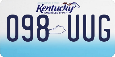 KY license plate 098UUG
