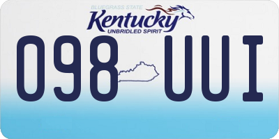 KY license plate 098UUI