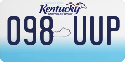 KY license plate 098UUP