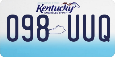 KY license plate 098UUQ