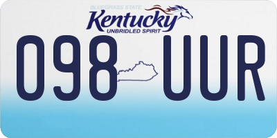 KY license plate 098UUR