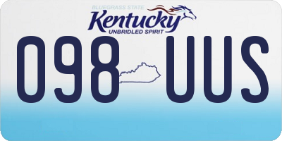 KY license plate 098UUS