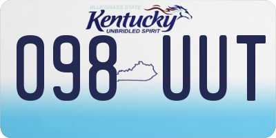 KY license plate 098UUT