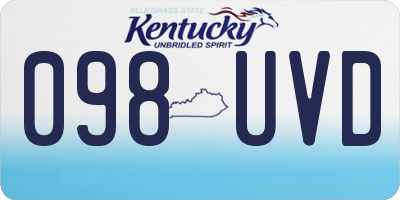 KY license plate 098UVD